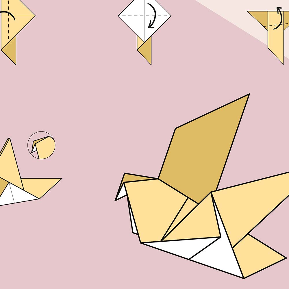 Origami bird Poster, zoom