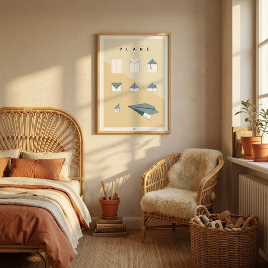 Origami plane Poster