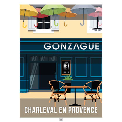 Affiche Gonzague Charleval en Provence - poster vintage et rétro de Frog Posters