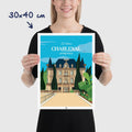 Affiche Château de Charleval en Provence - poster vintage et rétro de Frog Posters, dimensions 30x40 cm