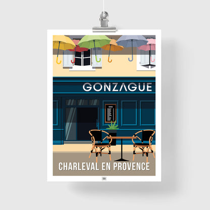 Affiche Gonzague Charleval en Provence - poster vintage et rétro de Frog Posters