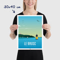 Affiche Le Brusc, le Grand Rouveau et les Embiez, affiche vintage, dimensions 30x40 cm