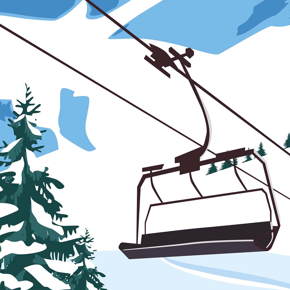 Affiche le Pic du Vieux Chaillol, poster vintage, zoom