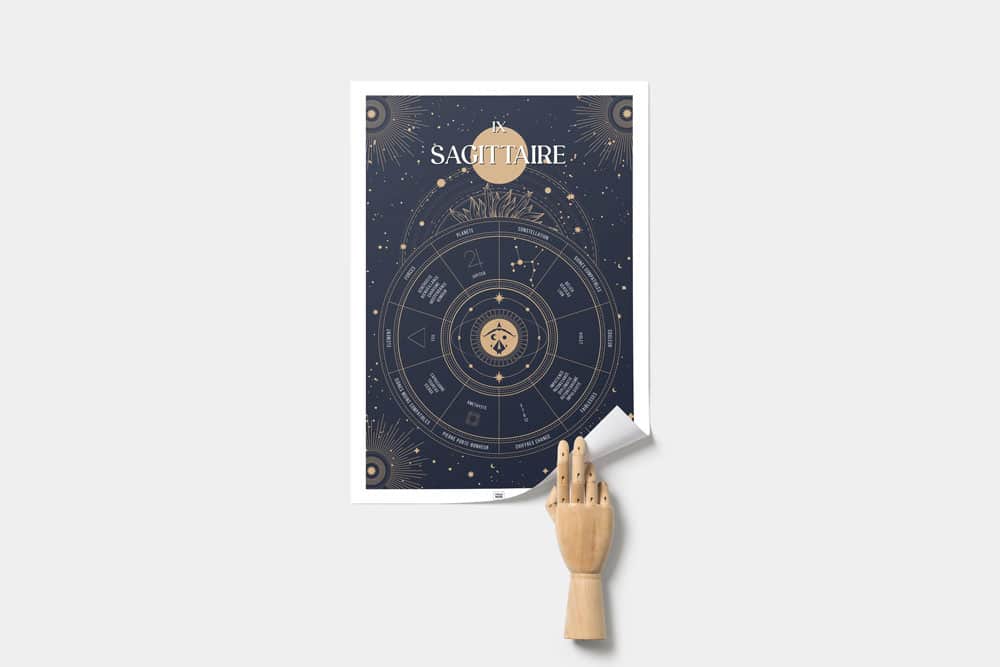 Affiche sign sagittaire - zodiaque