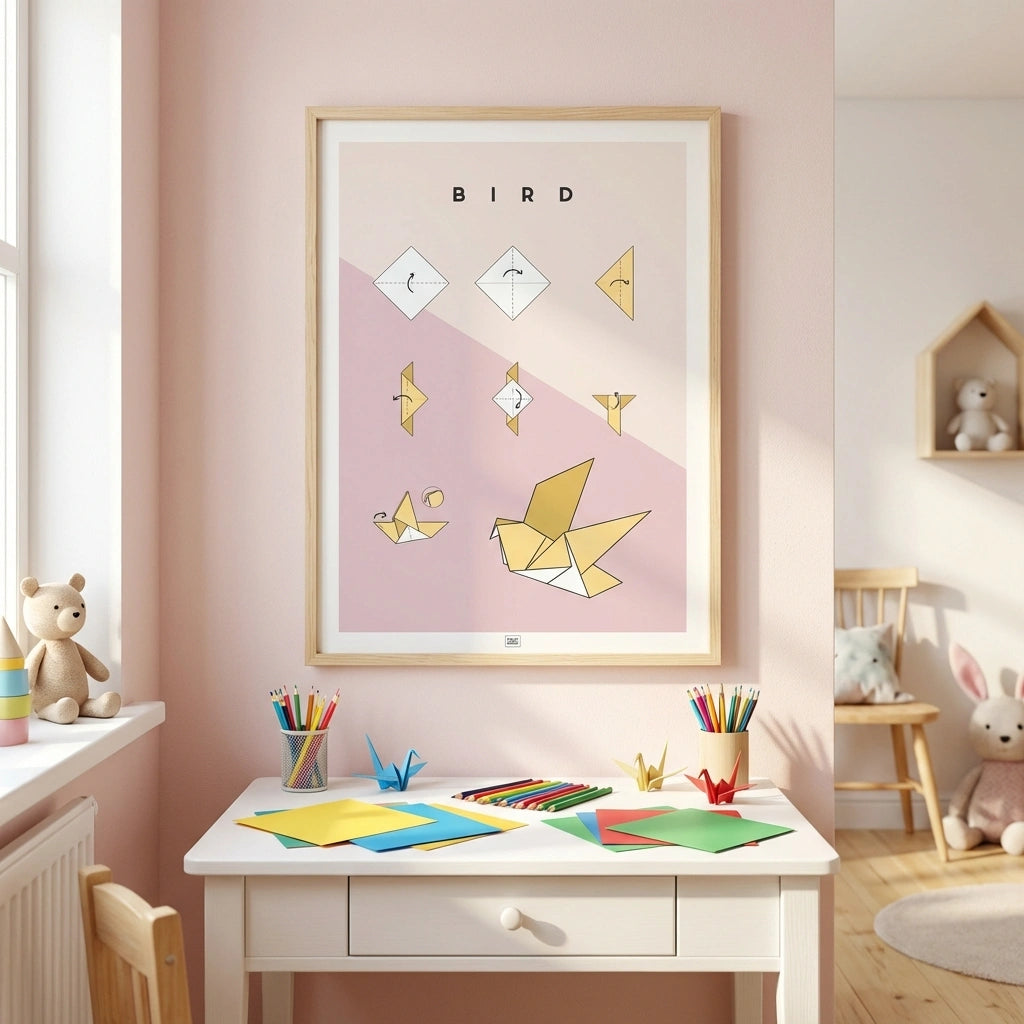 Origami bird Poster
