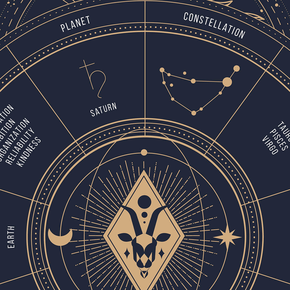 capricorn Zodiac Sign Poster, zoom
