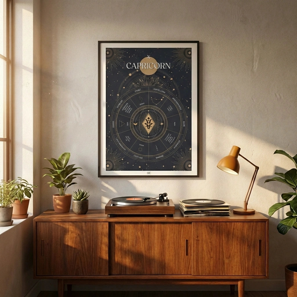 capricorn Zodiac Sign Poster

