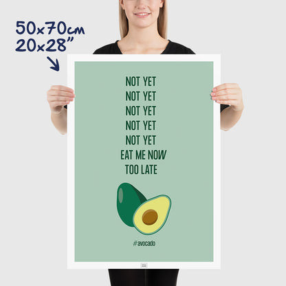 Funny avocado Poster, dimensions 50x70 cm - 20x28"
