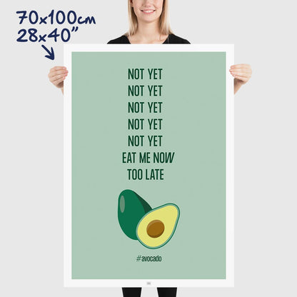 Funny avocado Poster, dimensions 70x100 cm - 28x40"
