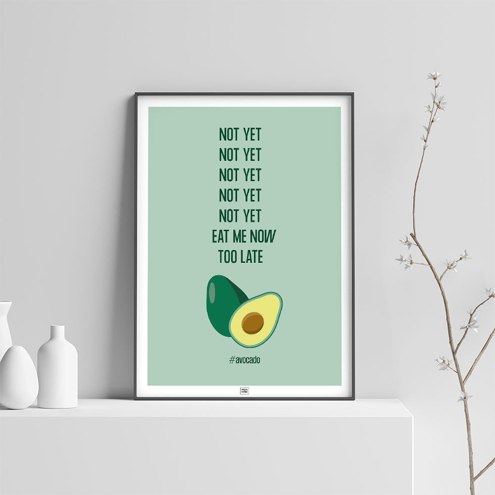 Funny avocado Poster, on a light background
