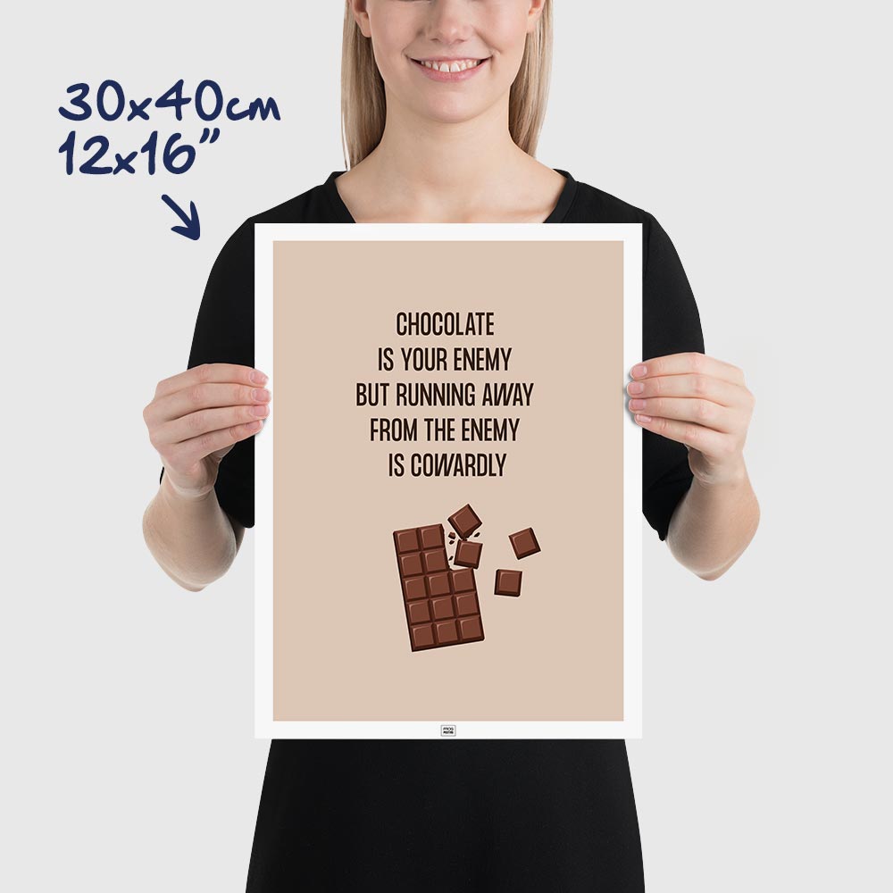 Funny Chocolate Poster, dimensions 30x40 cm - 12x16"
