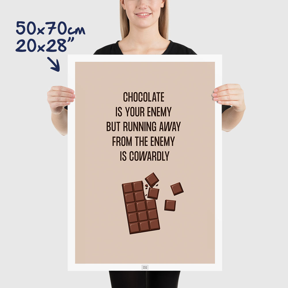 Funny Chocolate Poster, dimensions 50x70 cm - 20x28"
