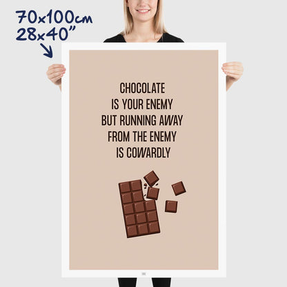Funny Chocolate Poster, dimensions 70x100 cm - 28x40"
