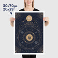 leo Zodiac Sign Poster, dimensions 50x70 cm - 20x28"
