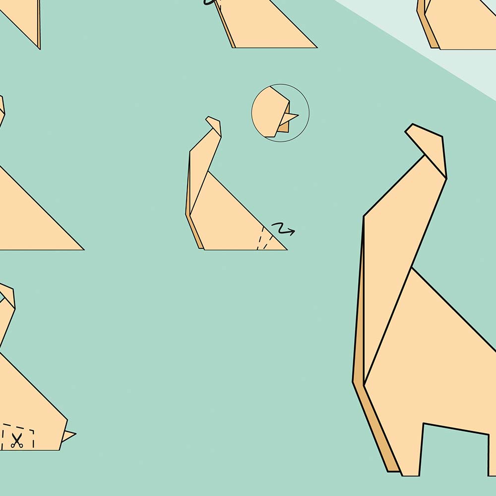 Origami giraffe Poster, zoom
