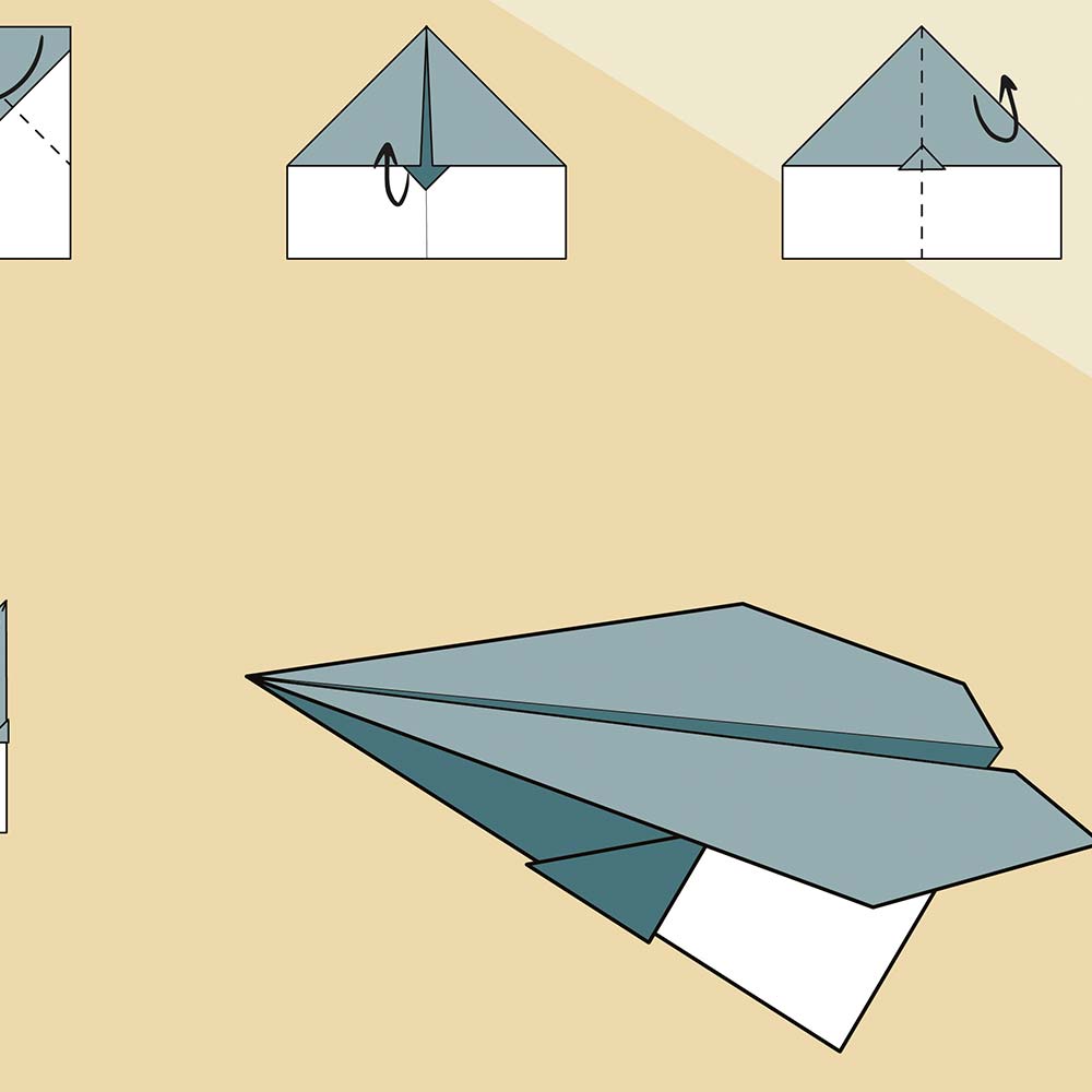 Origami plane Poster, zoom
