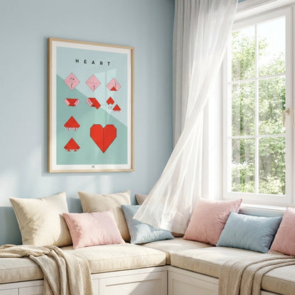 Origami heart Poster

