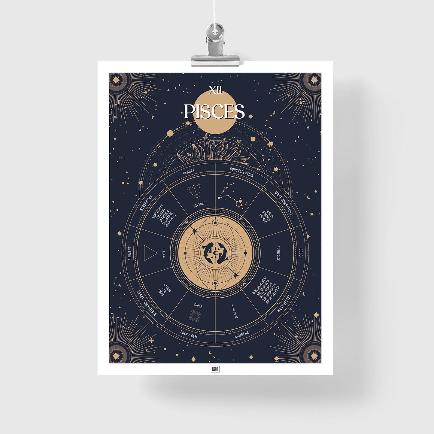 pisces Zodiac Sign Poster
