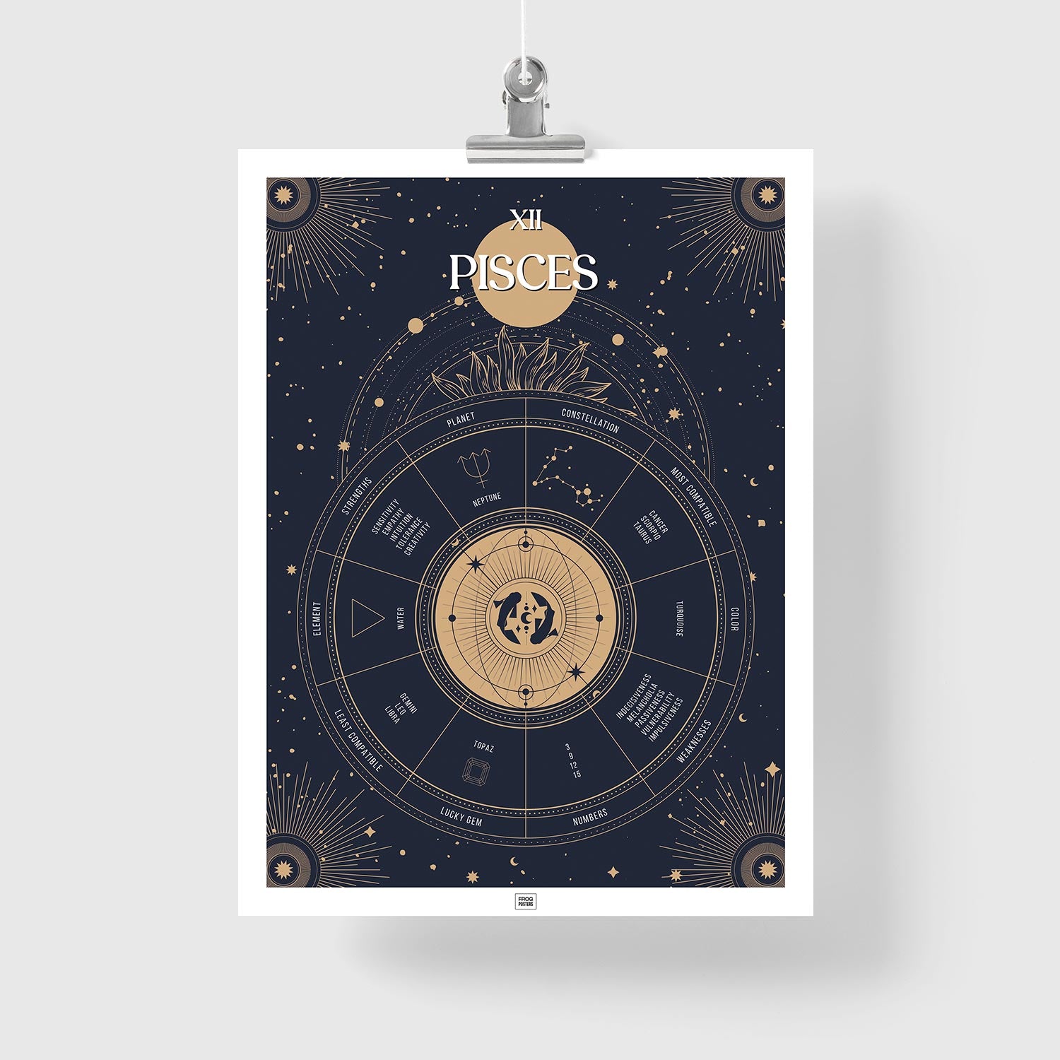 pisces Zodiac Sign Poster
