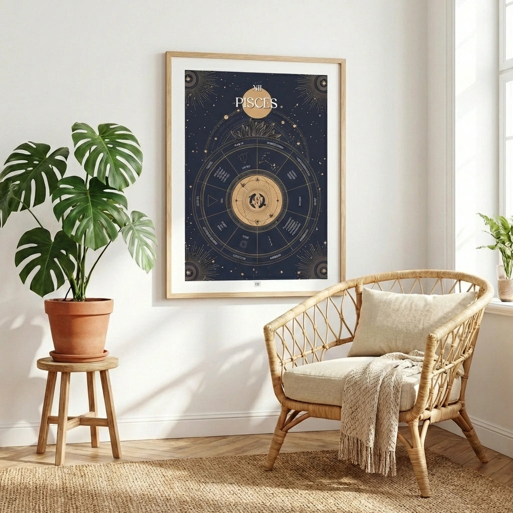 pisces Zodiac Sign Poster
