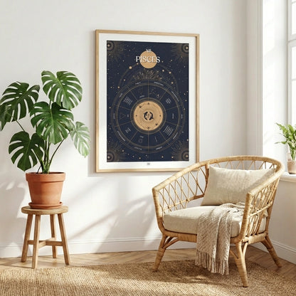 pisces Zodiac Sign Poster
