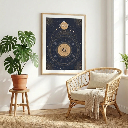 pisces Zodiac Sign Poster
