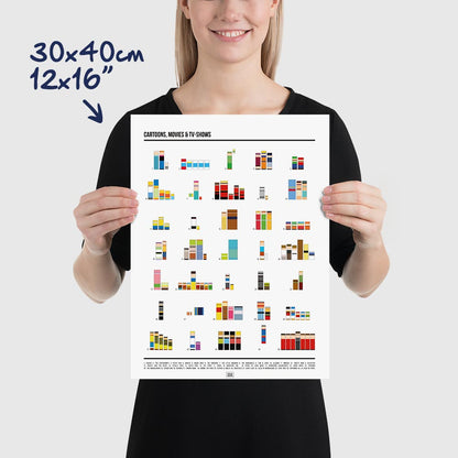 Pixel art quiz poster, dimensions 30x40 cm - 12x16"
