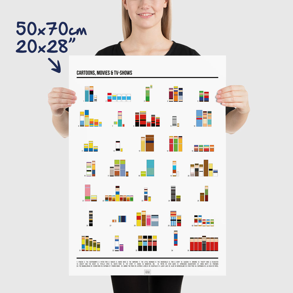 Pixel art quiz poster, dimensions 50x70 cm - 20x28"
