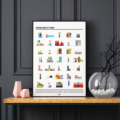 Pixel art quiz poster, on a dark background
