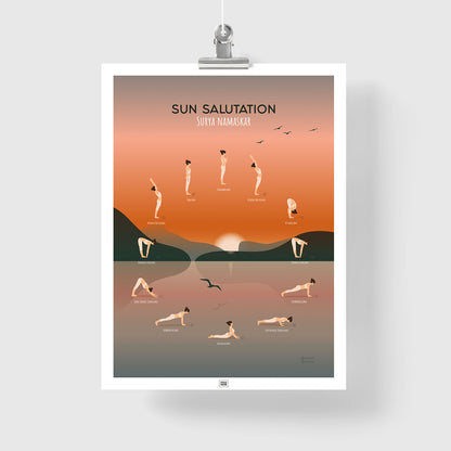 Yoga Poster: Sun Salutation Guide
