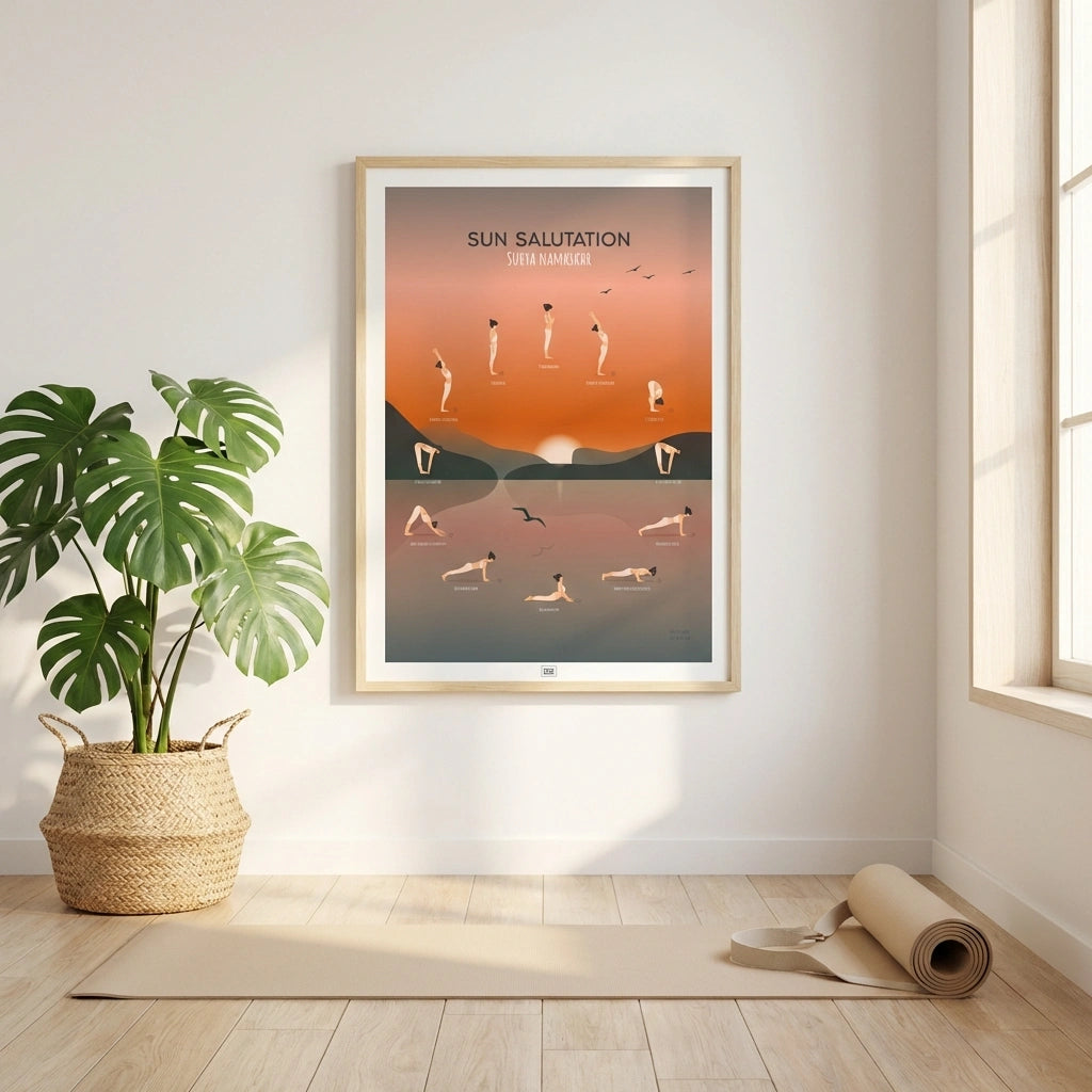 Yoga Poster: Sun Salutation Guide
